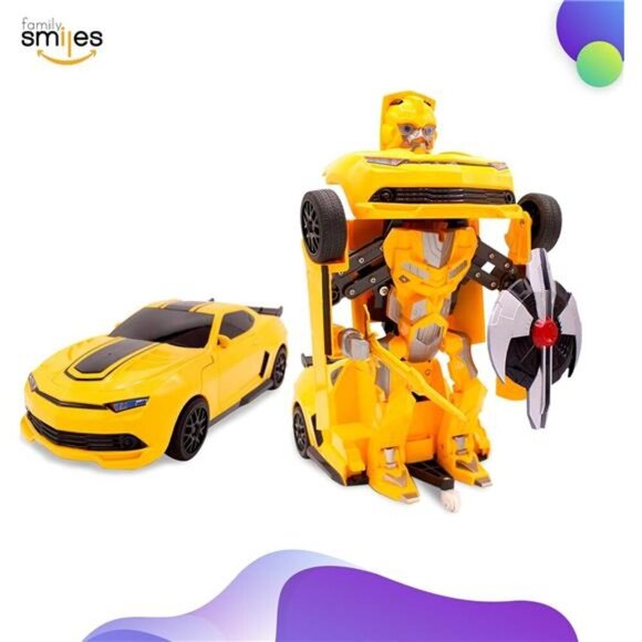 Kids RC Toy Sports Car Transforming Robot Remote Control with One Button - Picture 4 of 7